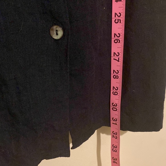 Black Linen Shift Dress with Button Down Back, French Connection size 4 - Picture 8 of 8